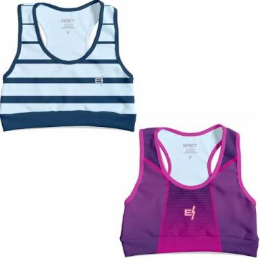 Imagem de Kit 2 Top Academia Cropped Feminino Roupa De Academia Confortável Eleg