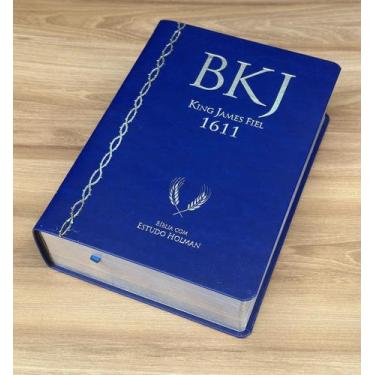 Imagem de Bíblia de estudo King James Holman 1611 Capa Azul luxo - CENTRAL