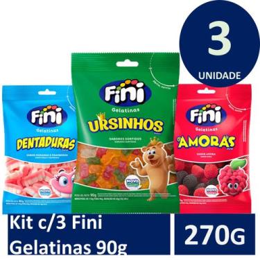 Imagem de Kit c/3 Fini Gelatinas 90g