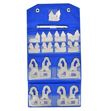 Imagem de Medidor de Raio, Medidor de Inclinação do Telhado Medidor Fracionário de 1/64-1/2 Polegada Com Suporte 17pcs Conjunto de Medidor de Raio de Aço Inoxidável Ferramenta de Medição