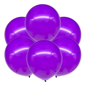 Imagem de 100 Balão Bexigas N9" Decoração Violeta Mais cor e brilho - joy