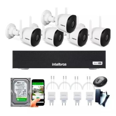 Imagem de Kit 5 Câmeras Para Escritório Wifi Fullhd Intelbras C Áudio