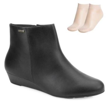 Imagem de Bota Cano Curto Modare e Meia MD23-7076100, Preto, 35