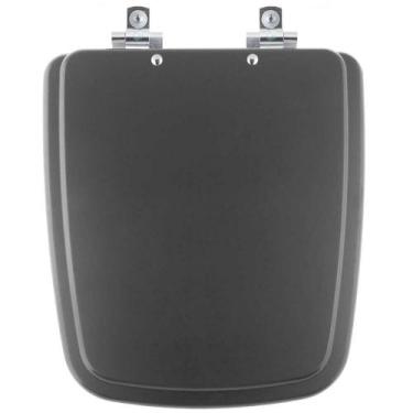 Imagem de Tampa De Vaso Sanitario Com Amortecedor Boss Noir Preto Fosco Para Bac