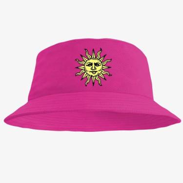 Imagem de Bone Chapéu Bucket Hat Estampado Sol - MP Moda Masculina, Único, Pink
