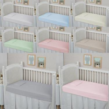 Imagem de Kit Par Fronhas Bebê Berço Percal 300 Fios Menino Menina 100% Algodão 