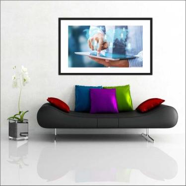 Imagem de Quadro Decorativo Escritórios Contabilidade Economia Com Moldura TT04 