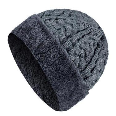 Imagem de Gorro Unissex De Lã Elegante Com Pele Forrada - ElaShopp
