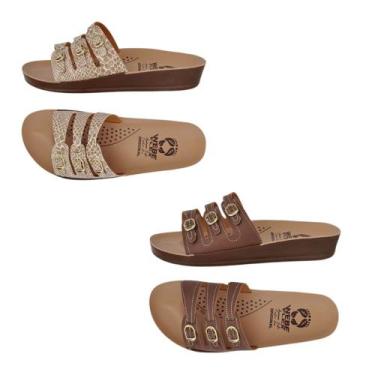 Imagem de chinelo ortopédico KIT 2 PARES feminino  casual anti stress esporão co