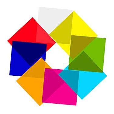 Imagem de AIEX 120 folhas coloridas de celofane, 19 x 19 cm, papel de celofane colorido para doces, folhas transparentes coloridas para alimentos, decoração de artesanato DIY (8 cores)