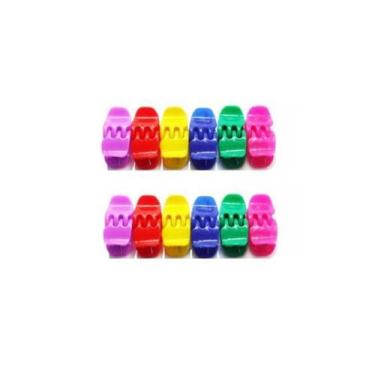 Imagem de 12 unidades Mini Piranha Prendedor pequena Cabelo Colorida - Lynx prod