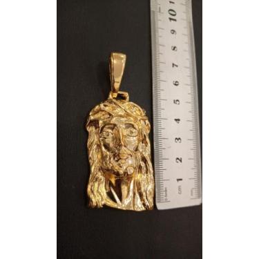 Imagem de Pingente Cristo Grande Banhado A Ouro 18k - Baronesaimports18k 