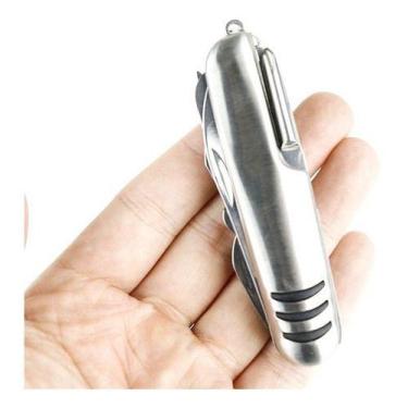 Imagem de Canivete Multifuncional Tático 11 Funções Bolso Inox - oem, Vermelho