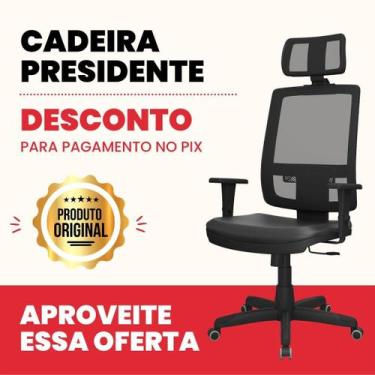 Imagem de Cadeira Presidente Brizza Original PlaxMetal