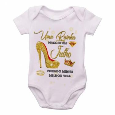 Imagem de body nenê criança roupa bebê Uma rainha nasceu - Empório Dutra, P   ( 