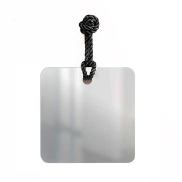 Imagem de Espelho Decorativo Tie Alça Naval Preta 50 x 50 cm Quadrado - e2g Desi