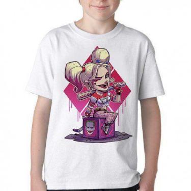 Imagem de Camiseta Infantil ou adulto Arlequina Coringa Blusa Criança todos tama