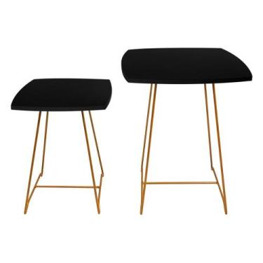 Imagem de Mesa Lateral Conjunto de Mesa de Canto Sofá Auxiliar Ursen - Genus Móv