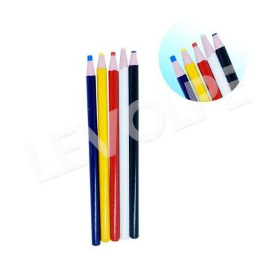 Imagem de 5 Lápis Giz Alfaiate Marcar Riscar Tecido Econômico Colorido - Levolpe