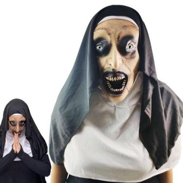 Imagem de Mascara Freira Realista Latex Fantasia Hallowen Festa Carnaval Evento 