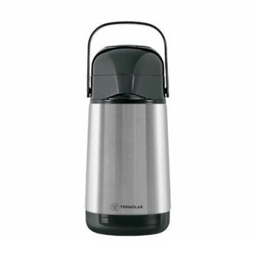Imagem de Garrafa Térmica Lumina Inox 500 Ml Termolar , 500ml, Inox e Preto