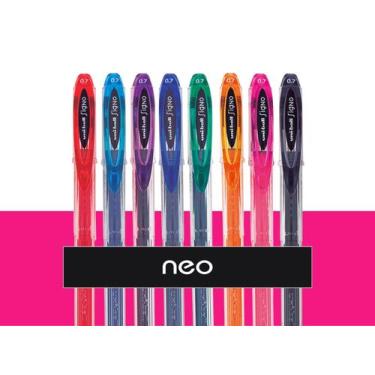 Imagem de Kit 08 Caneta Gel Uni Ball 0.7mm Signo Neo Ponta Fina Escolha a Cor: -