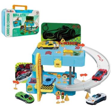 Imagem de Pista de Carrinho Maleta Portátil Corrida Com Carrinhos - DuteToys