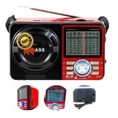 Imagem de Radio Retro BT Recarregável Portátil USB FM AM - KTS