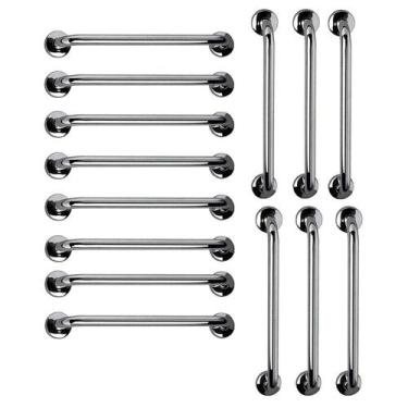 Imagem de Barra de Apoio 60cm Aço Inox Kit 14 Unidades Criança Idoso Gestante De