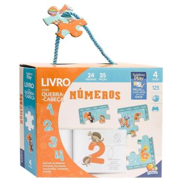 Imagem de Todolivro Play - Livro Com Quebra-Cabeça - Números - 4 Anos