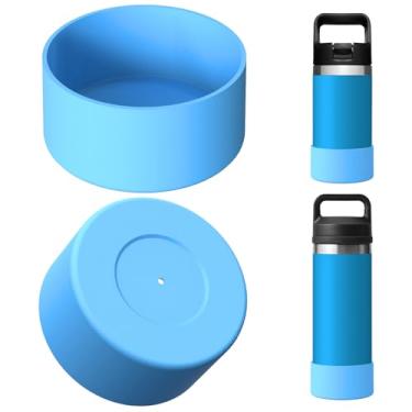 Imagem de Linkidea Bota para garrafa de água compatível com YETI Rambler Jr. Kids 340 g, Rambler 340 g/510 g, Yonder 567 g/740 g, protetor de silicone antiderrapante para garrafa (azul/pacote com 2)