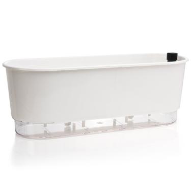 Imagem de Jardineira Vaso Raiz Autoirrigável 40cm Auto Irrigável Branco