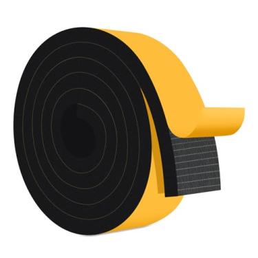 Imagem de Trisiki Fita de Vedação de Porta com Vedação Contra Intempéries, Fita Isolante de Espuma Adesiva Forte para Portas e Janelas, Isolamento Acústico e À Prova de Intempéries para Ar C (2 Pol X 1/2 Pol X