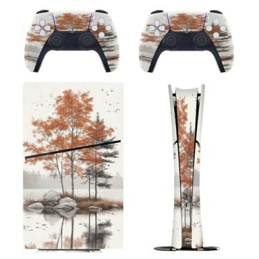 Imagem de Skin for PS5 Slim Digital Edition, capa adesiva para console e controle PlayStation 5, película protetora removível fácil de envolver acessórios para jogos, decalque capa completa - padrões artísticos