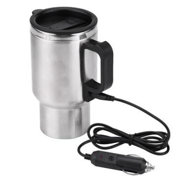 Imagem de Copo de Aquecimento Elétrico de Viagem de Aço Inoxidável Incar 12V 450ml para Caneca de chá de café de Carro