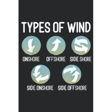 Imagem de Types of Wind Nice for Kiteboarding Windsurfing Surfing Funny: Lined Journal Notebook To Do Schedule, Medium 6x9 Inches, 100 Pages, Printed Cover