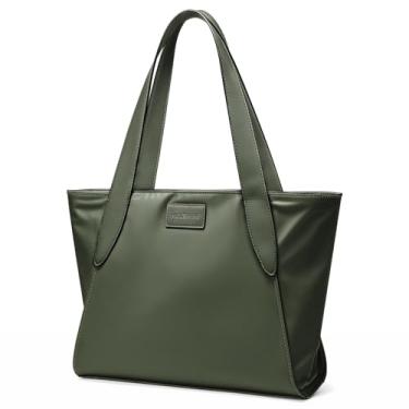 Imagem de molshine Bolsa Hobo grande, bolsa de mão de nylon, bolsa de ombro para treino, praia, viagem, compras, mulher, modelo, Verde militar, Large