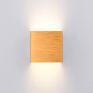 Imagem de Luminária de parede quadrada LED para cima e para baixo, luminária de cabeceira em cubo, luzes de parede internas, holofotes de parede de 5 W, arandelas de parede minimalistas, lâmpadas notu