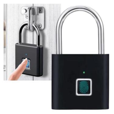 Imagem de Cadeado Biométrico Identificação Rápida com Impressão Digital e USB-C 