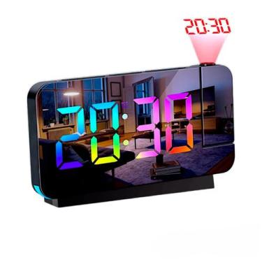 Imagem de Relógio Digital Led para mesa de cabeceira Cama e Cabeçeira Alarme de 