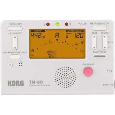 Imagem de Metronomo-afinador digital korg compacto - tm-60-wh