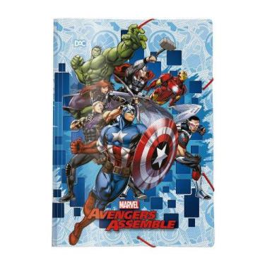 Imagem de Pasta Infantil Escolar Aba Com Elástico Avangers Dac