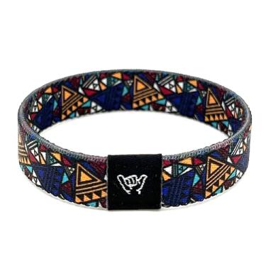 Imagem de Hang Loose Bands - Pulseira Southwestern para homens, mulheres e adolescentes - Estampa tribal confortável e Boho - Pulseira reversível estilo ocidental, Extra Small: 5.5" length (for petites & kids),