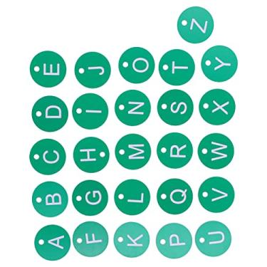 Imagem de 26 Peças Etiqueta Numerada de Abelha Er Com Furo Redondo Abelha el Beekee Ary para Jardim 26 Cores, Ferramentas de Jardim Ding Ding (sinal de letra verde)