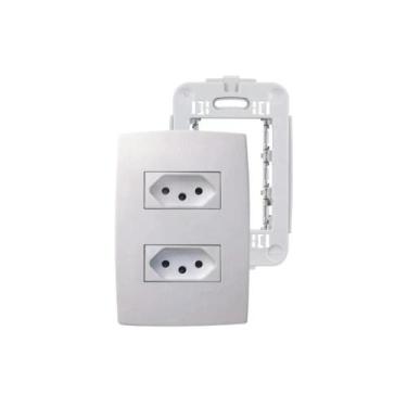 Imagem de Conjunto 4x2 Tomada Dupla 20A Branco PialPlus Normal Legrand - Schneid