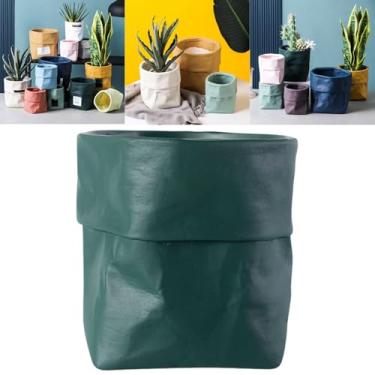 Imagem de Boxonly Vaso de plantas de interior, vaso de cerâmica de 10 cm (pequeno) com orifício de drenagem e almofada de malha – Vaso de flores decorativo moderno com pires anexados, perfeito para casa e