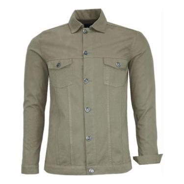 Imagem de Jaqueta Sarja/brim Masculina Super Luxo Reforçada Amil 1818, Kaki, 1