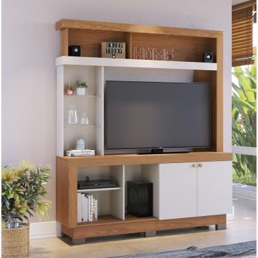 Imagem de Estante Home Valença Para Tv`s 50 Polegadas 2 Portas Freijó Off White - Colibri 