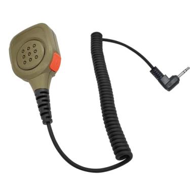 Imagem de HELETUL Microfone de lapela com alto-falante de ombro de 1 pino de 2,5 mm para Motorola Talkabout Walkie Talkie mh230r fr60 mr350r t470 t380 t100 t200tp t260tp t2xx t460 t600 h2o t605 t7100 t4460 t600