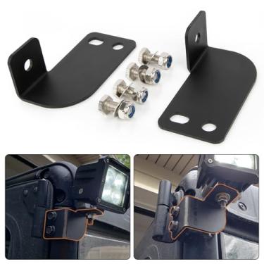 Imagem de Ranger Light Bar Brackets - PSLER UTV Cage Roof Lights Bracket Ranger Back Up Light, Rear Roof Pillar Roll Cage Bar Reverse LED Light Pod Mounting Brackets for Ranger 2013-2024 Full Size